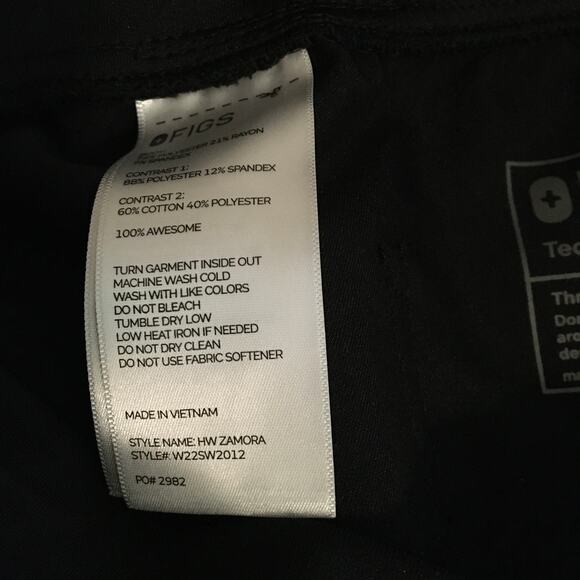 Figs High Waisted Zamora Jogger - Medium Black - Picture 6 of 6